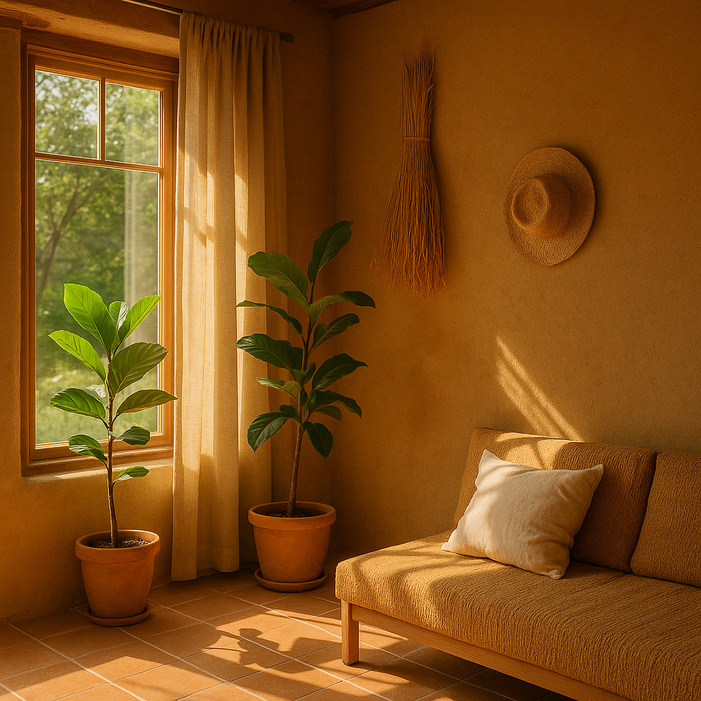 l’été dans une maison biosourcée