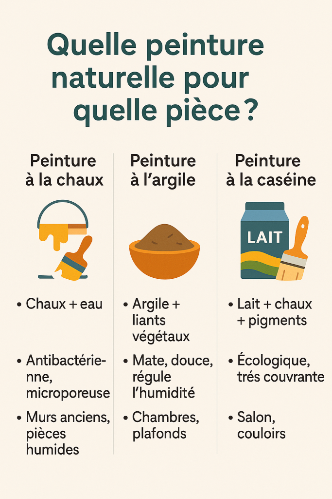 Infographie : peinture à la chaux, à l’argile et à la caséine – composants, avantages et pièces recommandées. Infographie : peinture à la chaux, à l’argile et à la caséine – composants, avantages et pièces recommandées.